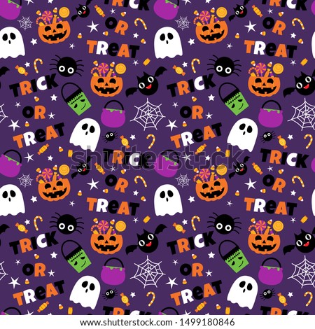 Halloween sweet candy seamless pattern background