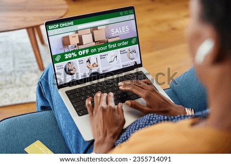 Similar – Image, Stock Photo Relaxed woman using laptop while resting on deck chair