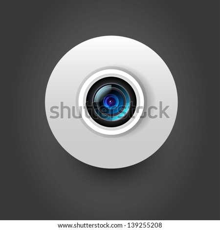 User interface camera lens icon