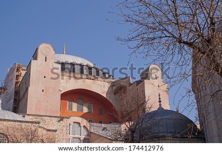 Hagia Sophia which is a former Greek Orthodox basilica (church), then an imperial mosque, and now a museum in Istanbul