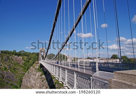 The Clifton Suspension Bridge crossing the River Avon is a proud landmark of the city of Bristol