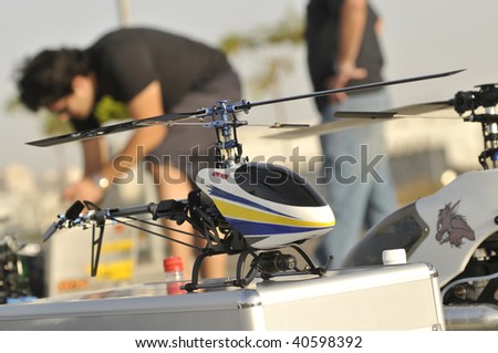 Radio Controlled Helicopter model caring