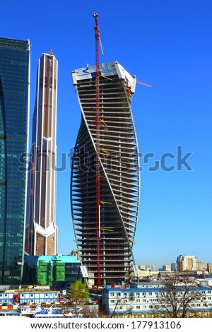 MOSCOW - MAY 07: Construction of Towers \