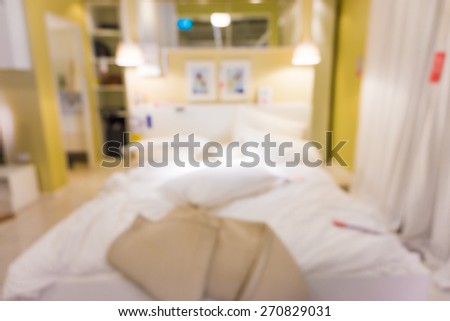 Blur bedroom background, Soft focus