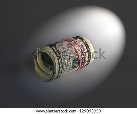 American Dollars roll closed with elastic rubber