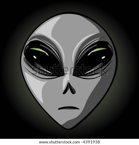 Typical Big-Eyed Alien Head Stock Photo 4391938 : Shutterstock