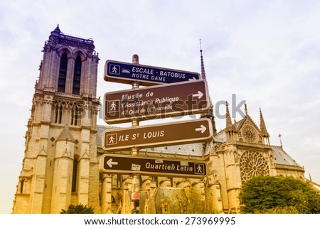 Sign and symbol in Paris.