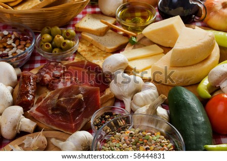 Food ingredients used in italian and other european cuisine