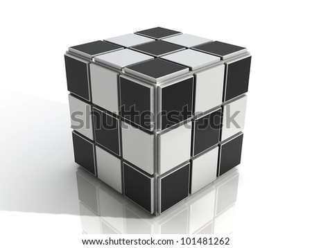 Cube Black And White Stock Photo 101481262 : Shutterstock
