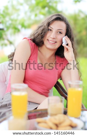 Teenage Girl Talking On Cellphone