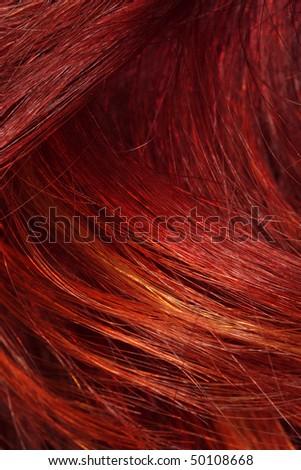 Close-up of the hair from a red hairy woman