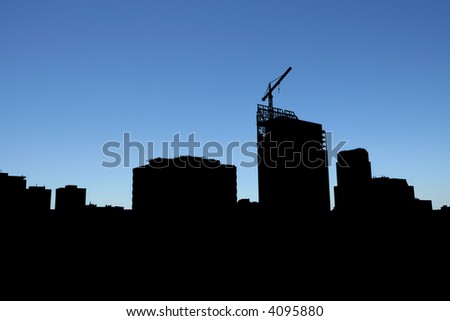 High-rise office building under construction - Silhouette