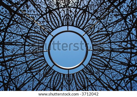 Blue Sky Circle in the Wrought Iron