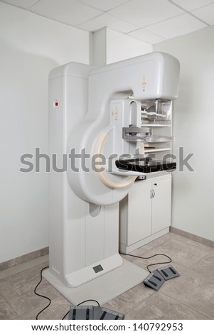 Modern mammography device in laboratory for screening breast cancer