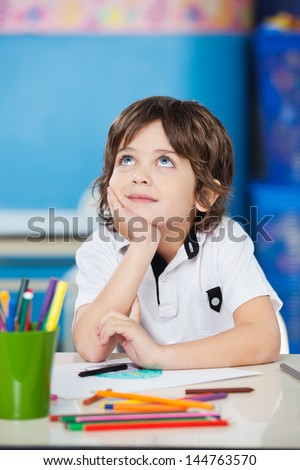 Similar – Image, Stock Photo daydream Child Boy (child)