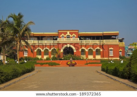 FEBRUARY 5, 2014, PURI, ORISSA, INDIA - Modern five-star hotel Fort Mahodadhi at Marine Drive road