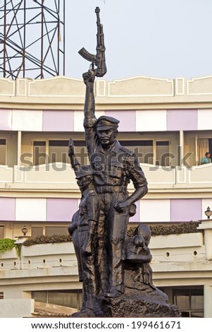 FEBRUARY 13, VISHAKHAPATNAM, ANDHRA PRADESH, INDIA - Monument ofindian police