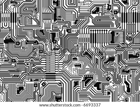 A Perfect Seamless Tiling Texture Of A Circuit Board. Stock Photo ...