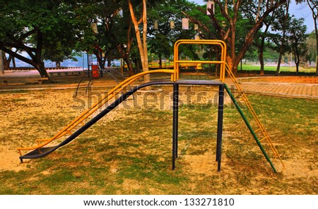 Old playground slide