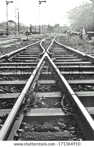 Confusing  old railway tracks