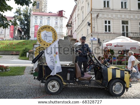 PRZEMYSL, POLAND - JULY 11: Contributors of Cultural and historical festival commemorated Good Soldier Svejk (written by Hasek) and the First World War on July 11, 2009 in Przemysl, Poland.