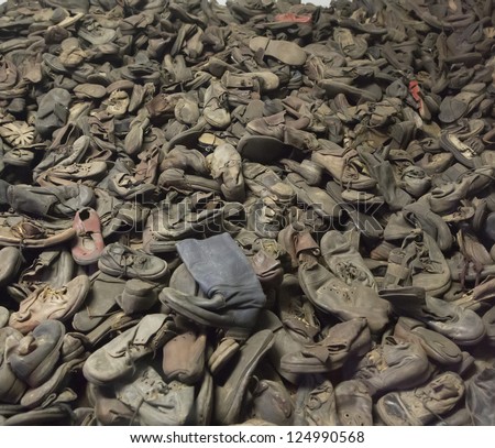 Oswiecim, Poland - October 22: Boots Of Victims In Auschwitz, A Former ...