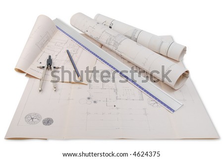 architect\'s plan - with building plan of my own house.