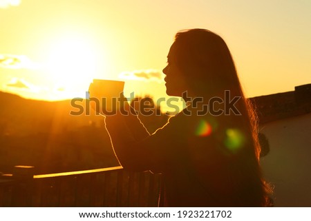 Similar – Foto Bild Sonnenaufgang und Kaffee