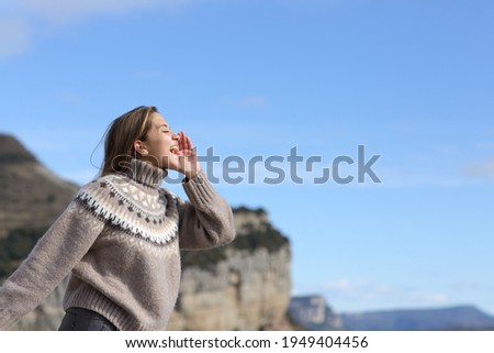 Similar – Foto Bild Klippen zwischen Wolken