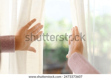 Similar – Image, Stock Photo Blick aus einem Fenster in Kiev auf andere Häuser mit Satellitenschüssel