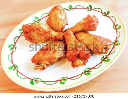 New Orleans Style Chicken Wing, Chicken New Orleans Wings, Hot Chicken wings Spicy, Fried Chicken New Orleans.sweet and spicy