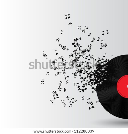 Abstract music Disk background vector illustration for your design. 