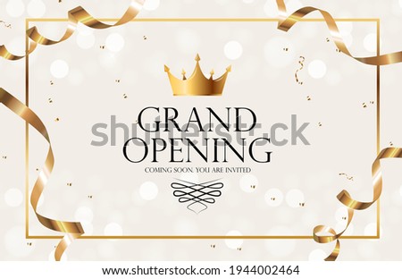 Grand Opening Luxury Invitation Banner Background. Vector Illustration EPS10