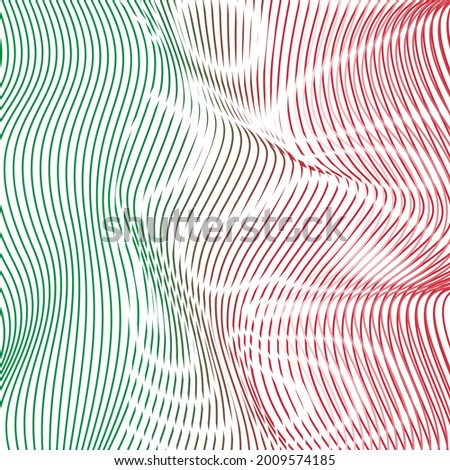 abstract flag of italy green, white, red. Vector Illustration