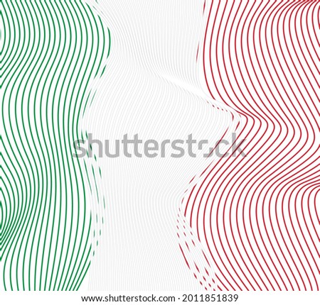 abstract flag of italy green, white, red. Vector Illustration