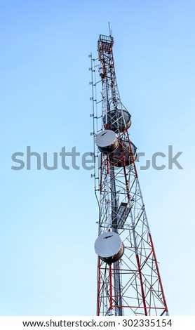 Telecommunication tower Used to transmit television signals.