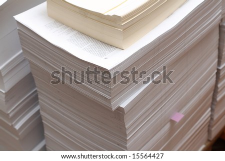 printed paper in printing factory