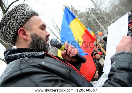 ROSTOV-ON-DON, RUSSIA Ã¢Â?Â? JANUARY 26: The police keeps order Ã¢Â?Â? rally of the Cossacks under the slogan Ã?Â«Cossacks Ã¢Â?Â? PeopleÃ?Â», January 26, 2013 in Rostov-on-Don, Russia