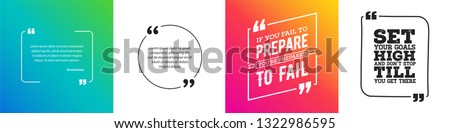 Remark Quote Template Bubble with Vivid Background. Citation Template Vector Set. T-shirts, Posters, Cards.