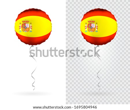 Balloons in Vector Red Yellow as Spain National Flag