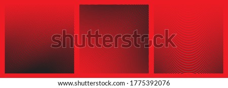 Set of Wave Oblique Smooth Lines Pattern in Vector Stock foto © 