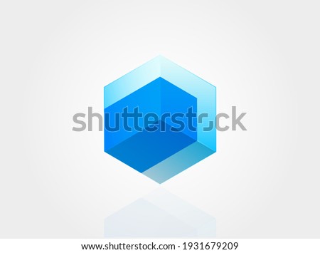 Isometric cube construction, 3d logo vector, structure concept, isolated on white background