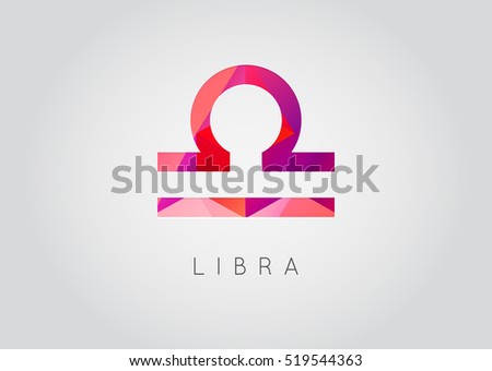 Libra Constellation. Detailed Stylish Zodiac Icon. Modern Style Drawing. Vector Illustration.