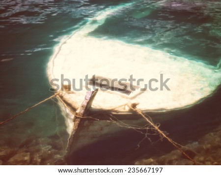 Similar – Image, Stock Photo sunken boat Old submerged