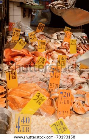 Fishmarket in Chinatown, New York City