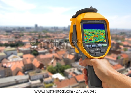 Recording  panorama of Zagreb With Infrared Thermal Camera