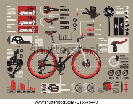 bicycle info graphics,