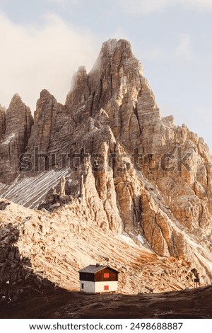 Similar – Image, Stock Photo Rifugio Lavaredo and di Cadini mountains in background, Sesto Dolomites, Trentino, Alto-Adige, South Tyrol, Italy