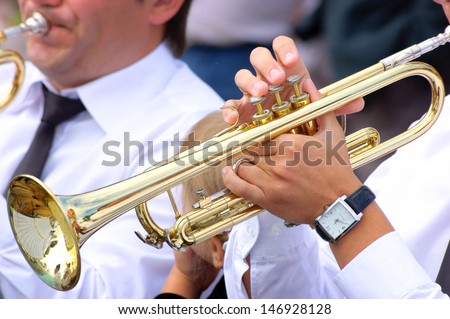 Trumpet playing