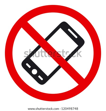 No phone vector sign